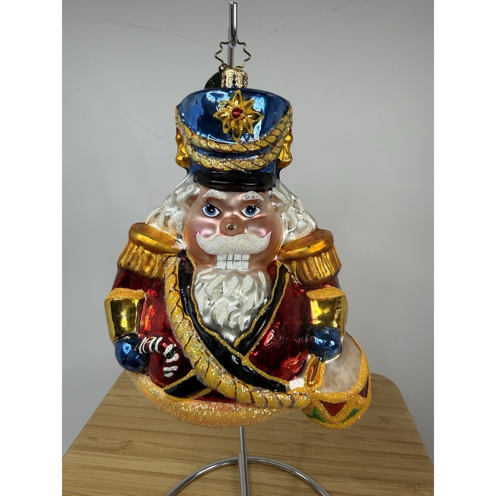 Christopher Radko Major Lee Stout Blown Glass Ornament Nutcracker 5" 1012365